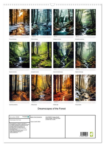 Produktbild: Dreamscapes of the Forest (Wall Calendar 2026 DIN A2 portrait), CALVENDO 12 Month Wall Calendar