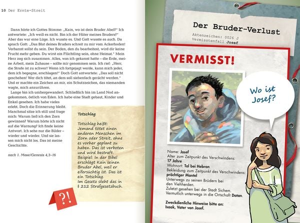 Produktbild: Die 15 spannendsten Kriminalf&auml;lle in der Bibel. Bibelgeschichten f&uuml;r Kinder als Detektivgeschichten zum Mitmachen. Bibelwissen und christliche Werten entdecken. Kinderbuch ab 8 Jahre