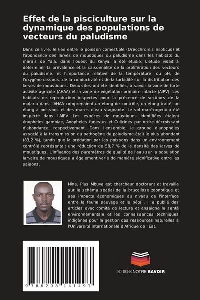 Produktbild: Effet de la pisciculture sur la dynamique des populations de vecteurs du paludisme
