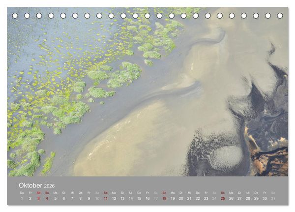 Produktbild: Naturkunst - Luftbilder (Tischkalender 2026 DIN A5 quer), CALVENDO Monatskalender