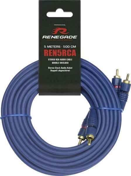 Produktbild: Renegade Ren5RCA Cinchkabel 5.00m [2x Cinch-Stecker - 2x Cinch-Stecker]