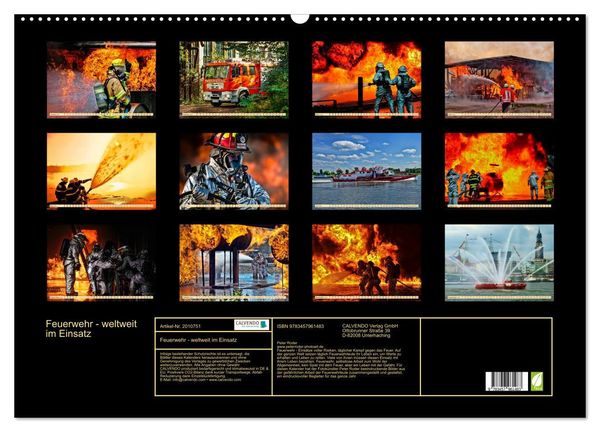 Produktbild: Feuerwehr - weltweit im Einsatz (Wandkalender 2026 DIN A2 quer), CALVENDO Monatskalender