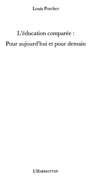 Produktbild: Education comparee : pour aujourd'hui et pour demain