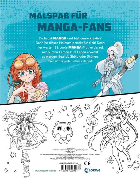 Produktbild: I love Manga & Anime - Das Malbuch