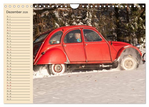Produktbild: Citro&euml;n 2CV - Ente rot (Wandkalender 2026 DIN A4 quer), CALVENDO Monatskalender