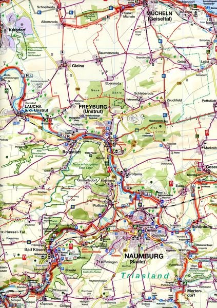 Produktbild: Fahrradkarte Halle, Geiseltalsee, Naumburg