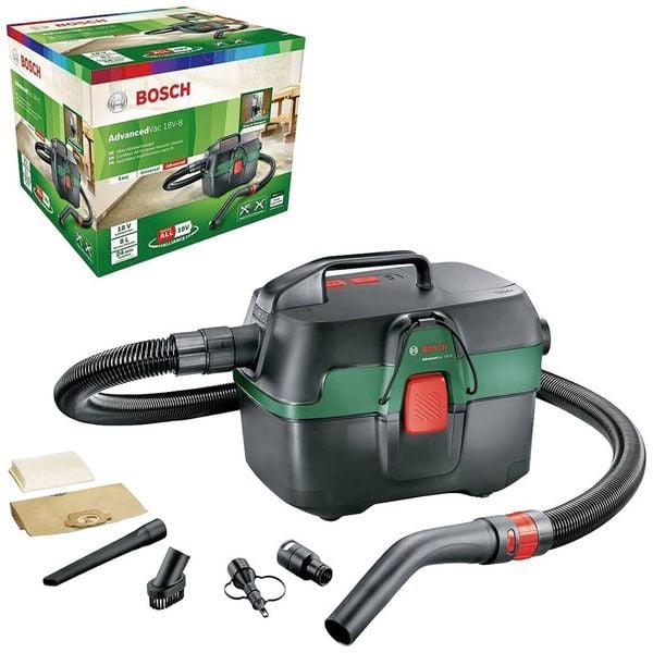 Bosch Home and Garden AdvancedVac 18V-8 Car Edition 06033E1001 Akku-Nass-/Trockensauger 8l