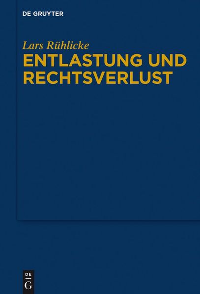 Produktbild: Entlastung und Rechtsverlust