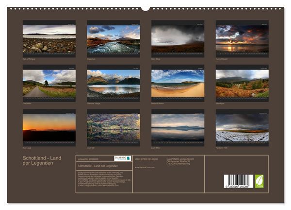 Produktbild: Schottland - Land der Legenden (hochwertiger Premium Wandkalender 2026 DIN A2 quer), Kunstdruck in Hochglanz