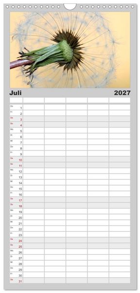 Produktbild: Familienplaner 2027 - Puste mal! mit 5 Spalten (Wandkalender, 21 x 45 cm) CALVENDO
