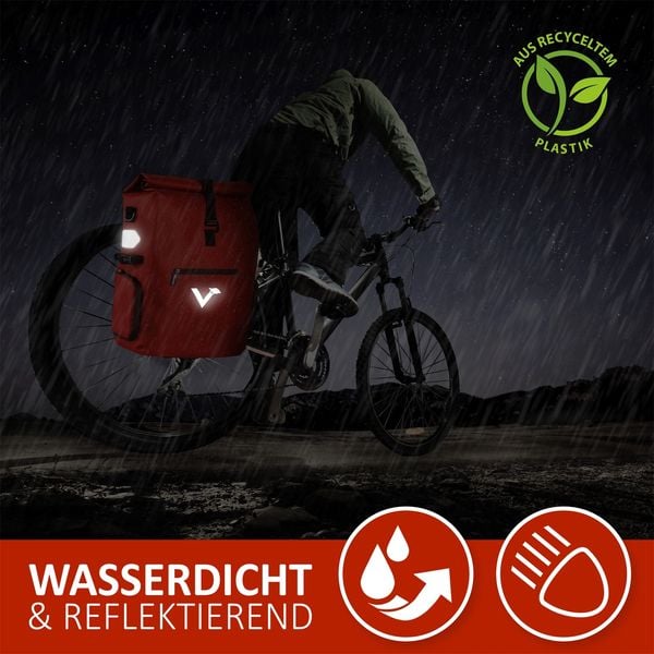 Produktbild: Valkental ValkPro 3in1 Fahrradtasche mit flexiblem Rücken und neuen Features