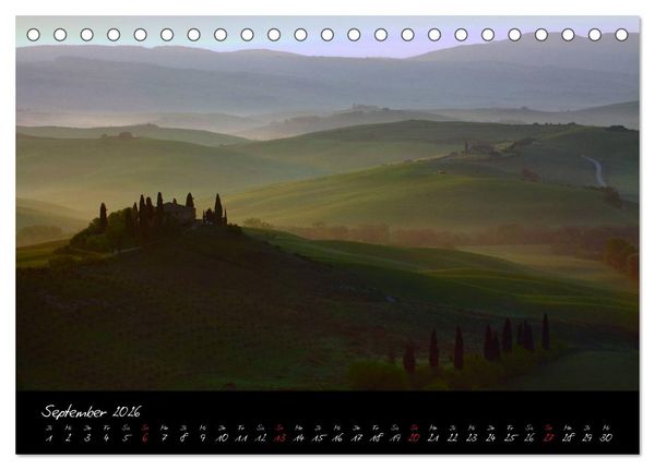 Produktbild: Licht der Toscana (Tischkalender 2026 DIN A5 quer), CALVENDO Monatskalender