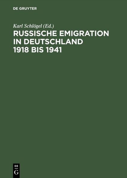 Produktbild: Russische Emigration in Deutschland 1918 bis 1941