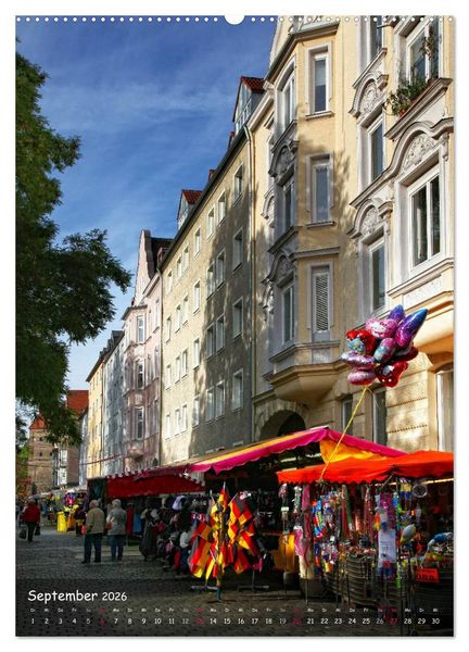 Produktbild: Schwabenmetropole Augsburg (hochwertiger Premium Wandkalender 2026 DIN A2 hoch), Kunstdruck in Hochglanz
