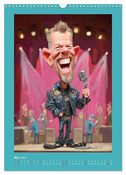 Produktbild: Rock-Rhythmus. Karikaturen zwischen Kunst und Kult (Wandkalender 2027 DIN A3 hoch), CALVENDO Monatskalender