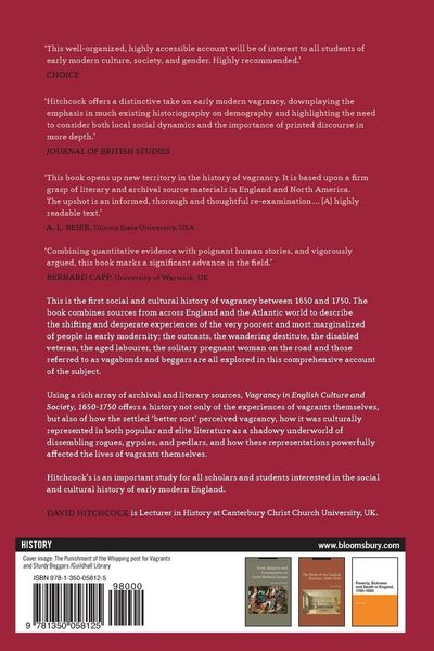 Produktbild: Vagrancy in English Culture and Society, 1650-1750