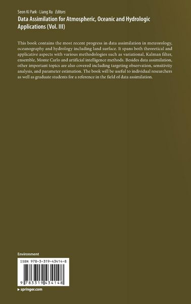 Produktbild: Data Assimilation for Atmospheric, Oceanic and Hydrologic Applications (Vol. III)