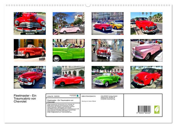 Produktbild: Fleetmaster - Ein Traumcabrio von Chevrolet (hochwertiger Premium Wandkalender 2025 DIN A2 quer), Kunstdruck in Hochglanz