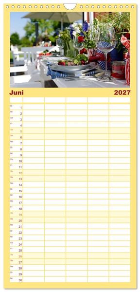 Produktbild: Familienplaner 2027 - Garten-Idylle 2027 mit 5 Spalten (Wandkalender, 21 x 45 cm) CALVENDO