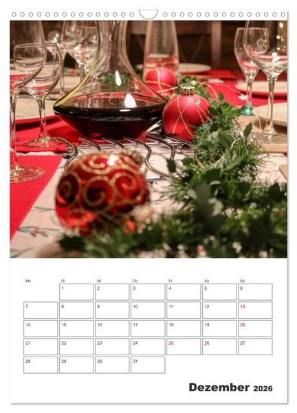 Produktbild: Weinkalender - f&uuml;r Kenner und Genie&szlig;er (Wandkalender 2026 DIN A3 hoch), CALVENDO Monatskalender