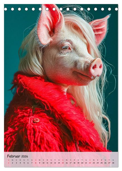 Produktbild: Tierischer Style (Tischkalender 2026 DIN A5 hoch), CALVENDO Monatskalender