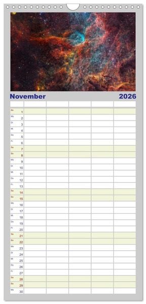 Produktbild: Familienplaner 2026 - Deepsky 2026 mit 5 Spalten (Wandkalender, 21 x 45 cm) CALVENDO