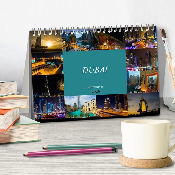Produktbild: Dubai W&uuml;stenstadt (Tischkalender 2026 DIN A5 quer), CALVENDO Monatskalender