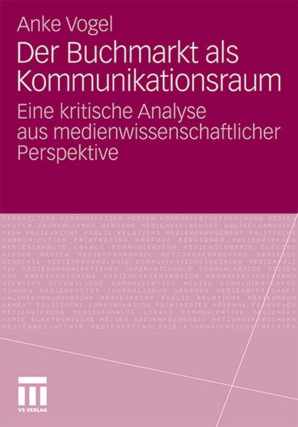 Produktbild: Der Buchmarkt als Kommunikationsraum