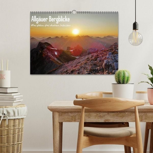 Produktbild: Allg&auml;uer Bergblicke - Frei f&uuml;hlen, frei denken, loslassen... (Wandkalender 2026 DIN A3 quer), CALVENDO Monatskalender