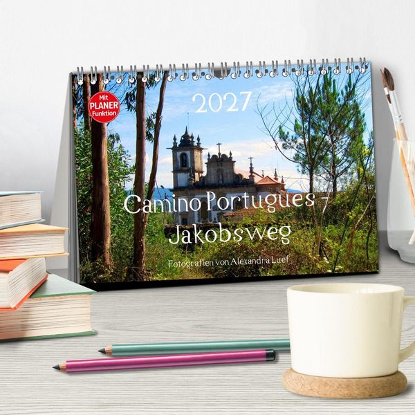 Produktbild: Camino Portugues - Jakobsweg (Tischkalender 2027 DIN A5 quer), CALVENDO Monatskalender