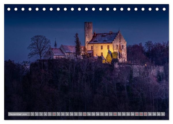 Produktbild: Burgenlandschaft Fr&auml;nkische Schweiz (Tischkalender 2026 DIN A5 quer), CALVENDO Monatskalender
