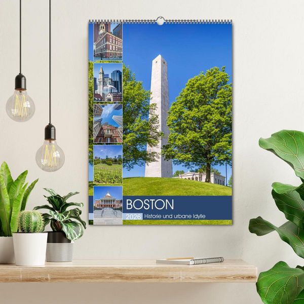 Produktbild: BOSTON Historie und urbane Idylle (Wandkalender 2026 DIN A2 hoch), CALVENDO Monatskalender