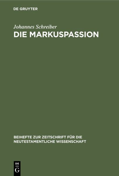 Produktbild: Die Markuspassion
