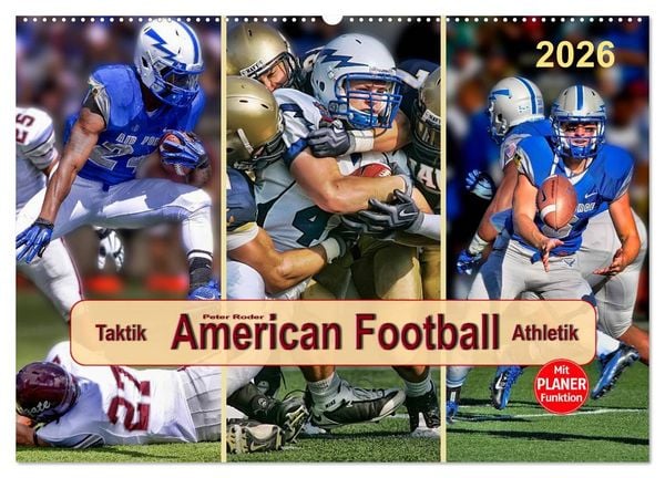 Produktbild: American Football - Taktik und Athletik (Wandkalender 2026 DIN A2 quer), CALVENDO Monatskalender