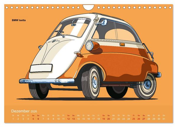 Produktbild: Made in Germany - Illustrationen deutscher Oldtimer (Wandkalender 2026 DIN A4 quer), CALVENDO Monatskalender