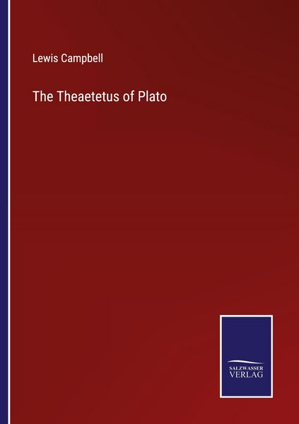 Produktbild: The Theaetetus of Plato