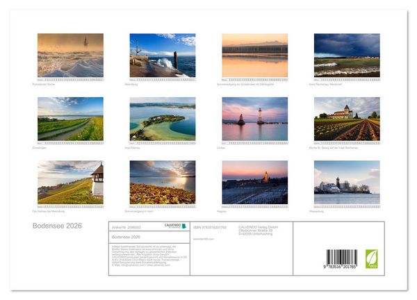 Produktbild: Bodensee 2026 (Wandkalender 2026 DIN A3 quer), CALVENDO Monatskalender