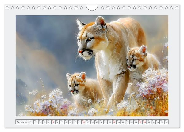 Produktbild: Pumababys. Verspielte Bergl&ouml;wenkinder in der Natur (Wandkalender 2027 DIN A4 quer), CALVENDO Monatskalender