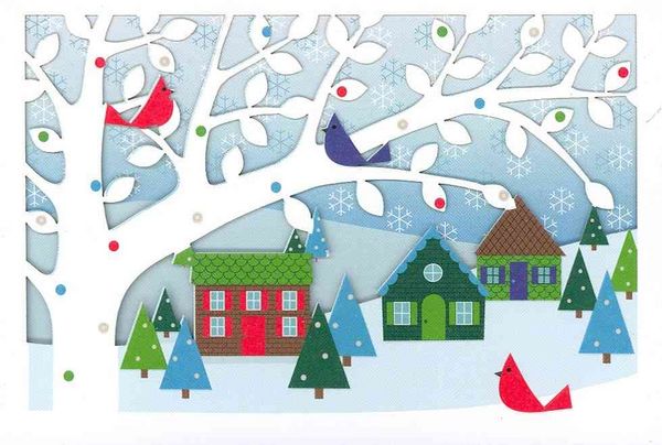 Produktbild: Village Birds Laser Cut Holiday Cards