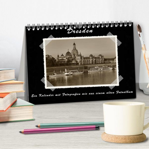 Produktbild: Dresden - Ein Kalender mit Fotografien wie aus einem alten Fotoalbum (Tischkalender 2026 DIN A5 quer), CALVENDO Monatskalender