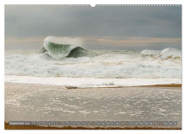 Produktbild: OCEAN POWER - Die Riesenwellen von Nazar&eacute; (hochwertiger Premium Wandkalender 2026 DIN A2 quer), Kunstdruck in Hochglanz