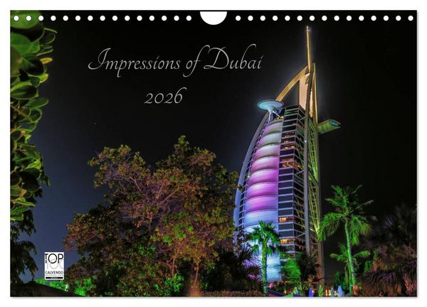 Produktbild: Impressions of Dubai 2026 (Wandkalender 2026 DIN A4 quer), CALVENDO Monatskalender