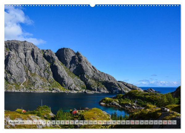 Produktbild: Lofoten - Die spektakul&auml;re Inselgruppe in Norwegen (Wandkalender 2026 DIN A2 quer), CALVENDO Monatskalender