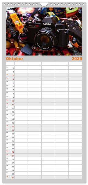 Produktbild: Familienplaner 2026 - Mein Kamerakalender mit 5 Spalten (Wandkalender, 21 x 45 cm) CALVENDO
