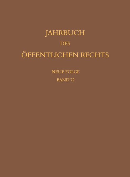 Produktbild: Jahrbuch des &ouml;ffentlichen Rechts der Gegenwart. Neue Folge