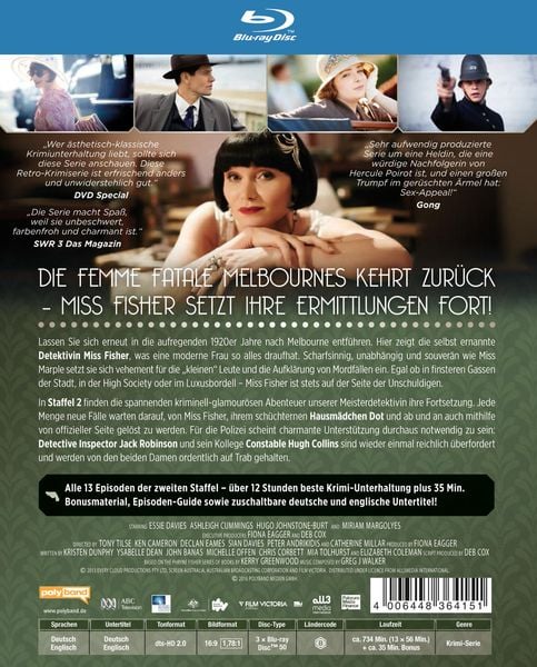 Produktbild: Miss Fishers mysteri&ouml;se Mordf&auml;lle - Staffel 2 [3 BRs]