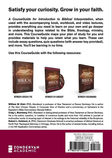 Produktbild: A CourseGuide for Introduction to Biblical Interpretation