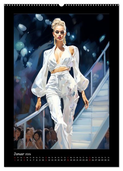 Produktbild: Cat Walk. Paintings (hochwertiger Premium Wandkalender 2026 DIN A2 hoch), Kunstdruck in Hochglanz