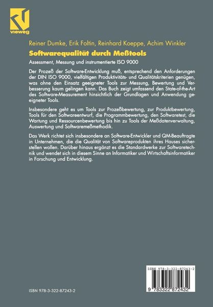 Produktbild: Softwarequalit&auml;t durch Me&szlig;tools