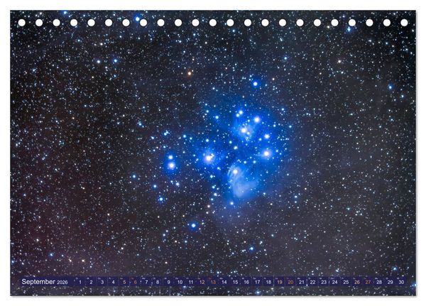 Produktbild: Galaxien, Sterne und Nebel: Leuchten aus dem All (Tischkalender 2026 DIN A5 quer), CALVENDO Monatskalender